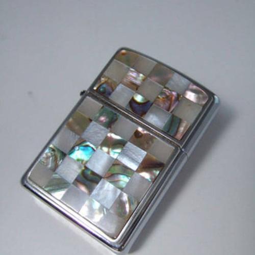 白蝶貝 プレート貼り【ZIPPO】
