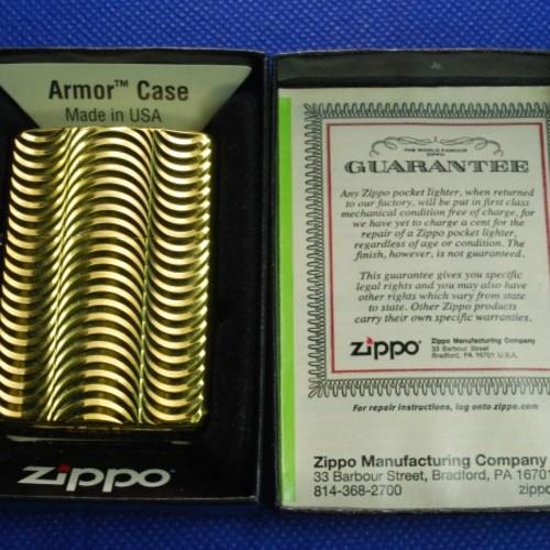 良音ジッポー！！  ゴールド・アーマー　ウェブ柄【ZIPPO】