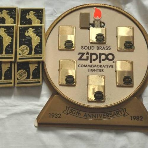 ジッポー社　創業50周年記念　スタンド式ディスプレイ6個セット 【ZIPPO】