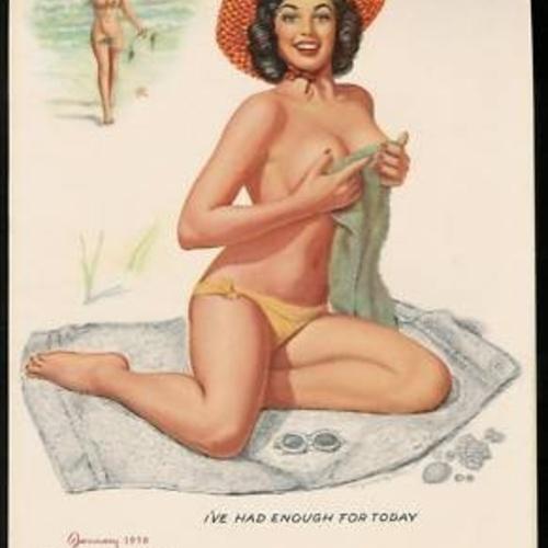 1958年　 アンティーク　ヌード・カレンダー
