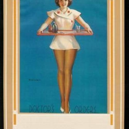 1945 Pin Up Girl Calendar Gil Elvgren Dr Orders