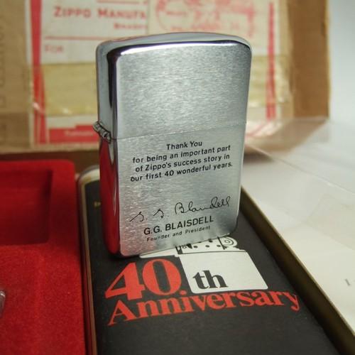 郵送BOX及びＧＧＢメッセージカード付き完品！！　ジッポー社　創業40周年記念　ギフト・セット 【ZIPPO】