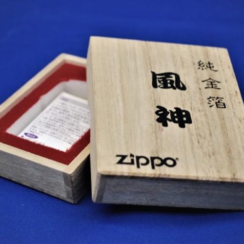 「純金箔　風神」専用木箱【ZIPPO】