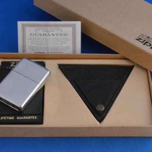 ジッポーライター＆コインケース  黒茶革【ZIPPO】