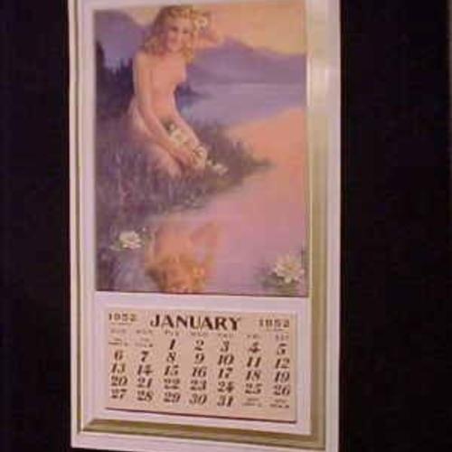 YOUNG PINUP GIRL 1952 CALENDAR