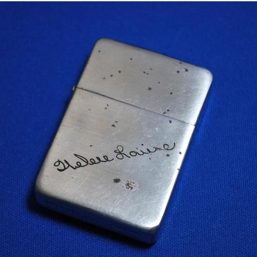 スチールケース　ジッポー社純正　銀エンブレム貼り【ZIPPO】