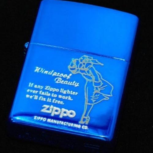 ウィンディ　ブルーチタンコーティング【ZIPPO】