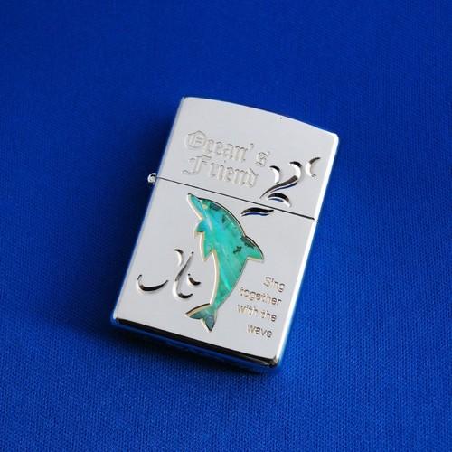 ドルフィン・シェル貼り【ZIPPO】