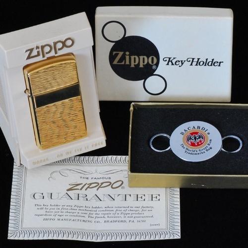 1979年製　バカルディ　ジッポー＆キーリング・セット 【ZIPPO】