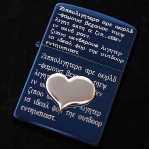 ハート　メタル貼り 【ZIPPO】