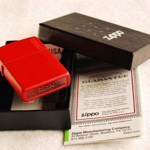 プレーンジッポー　レッドマット【ZIPPO】