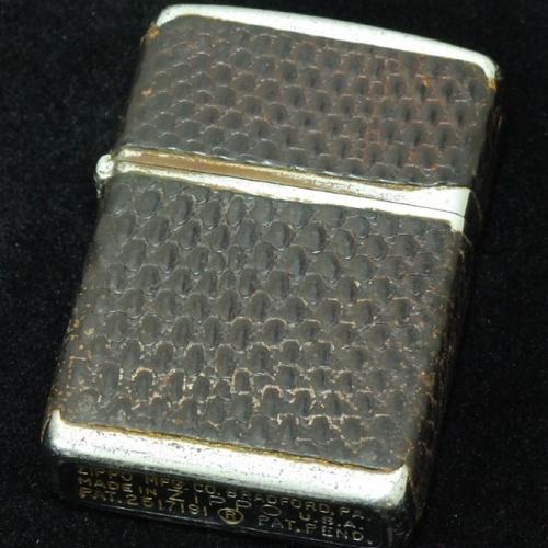 1953-1955　レザーラップ（トカゲ革・茶色）【ZIPPO】